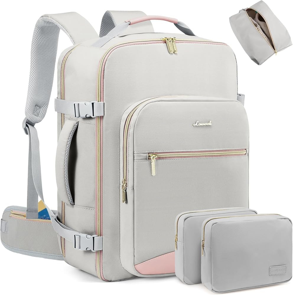 LOVEVOOK Travel Backpack for Women with Waist Strap,40L Large Carry on Luggage Travels Bag Flight... | Amazon (US)