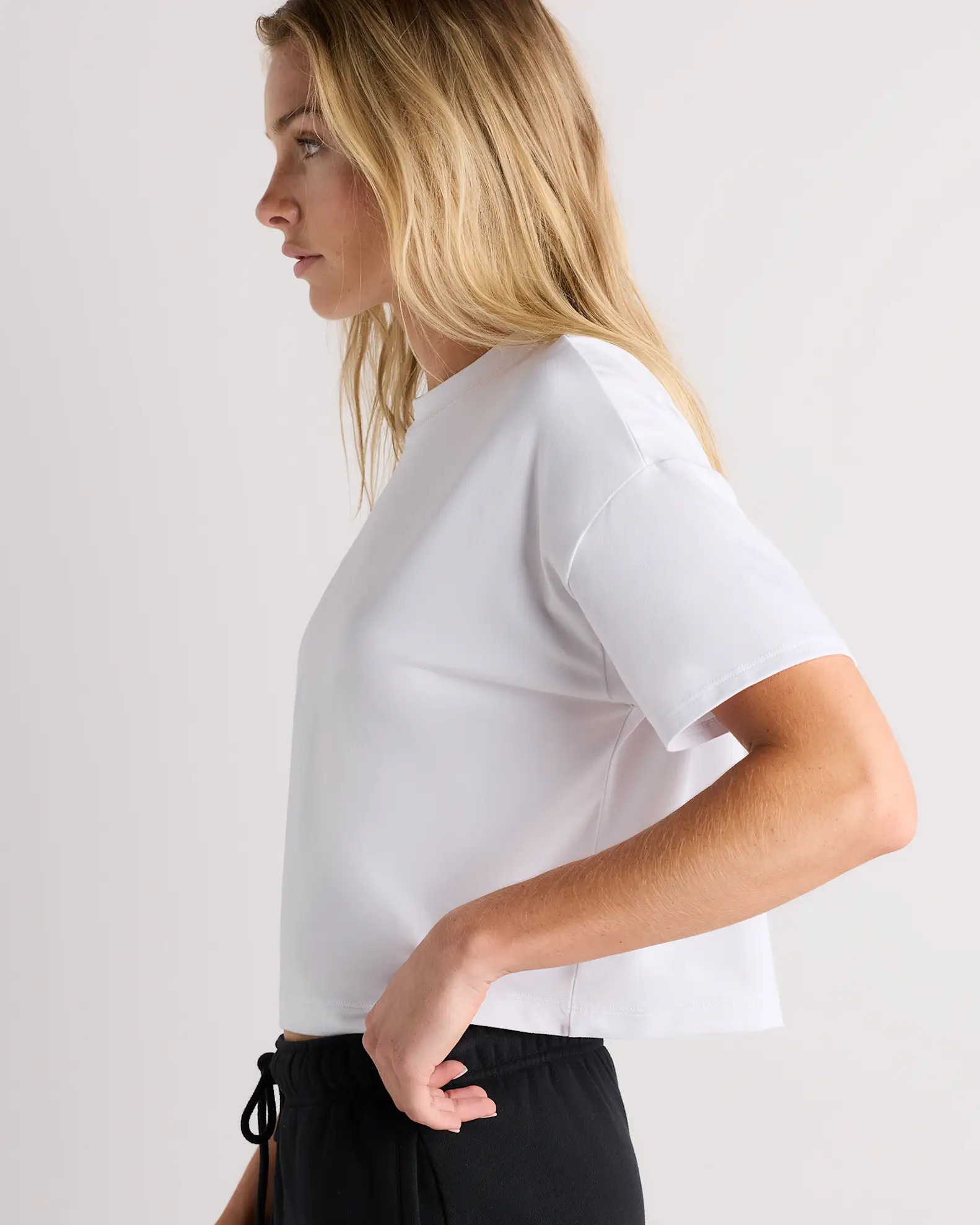 Flowknit Breeze Boxy Cropped Tee | Quince