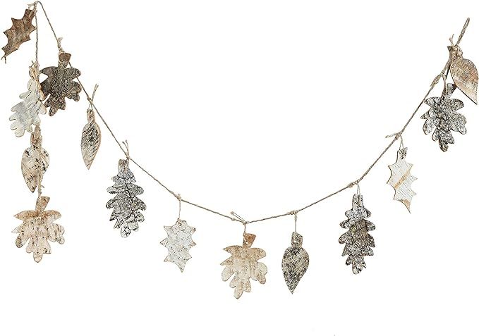 Creative Co-Op 72 Inch Garland with Birch Bark Leaves | Amazon (US)