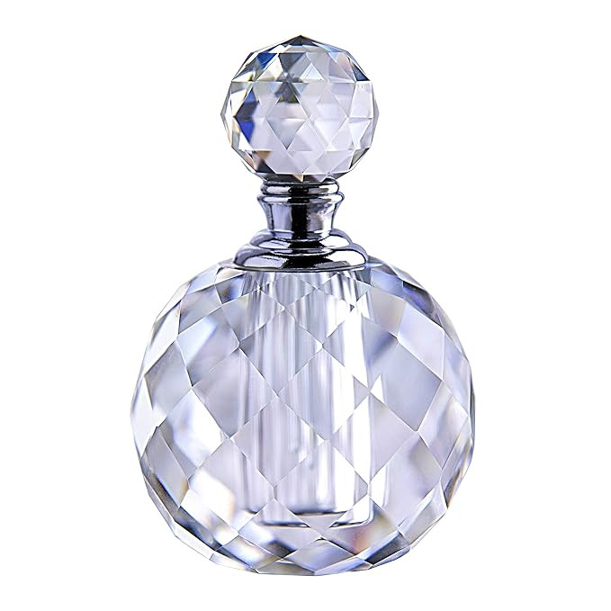 H&D Crystal Art Deco Vintage Style Perfume Bottles Empty Glass Refillable 10ml | Amazon (US)