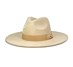 FLUFFY SENSE. Big Wide Brim Fedora Hat for Women - Nashville Outfits Western Hats Women's Felt Pa... | Amazon (US)