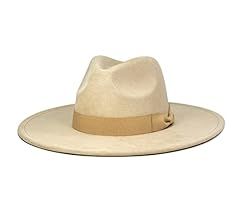 FLUFFY SENSE. Big Wide Brim Fedora Hat for Women - Nashville Outfits Western Hats Women's Felt Pa... | Amazon (US)