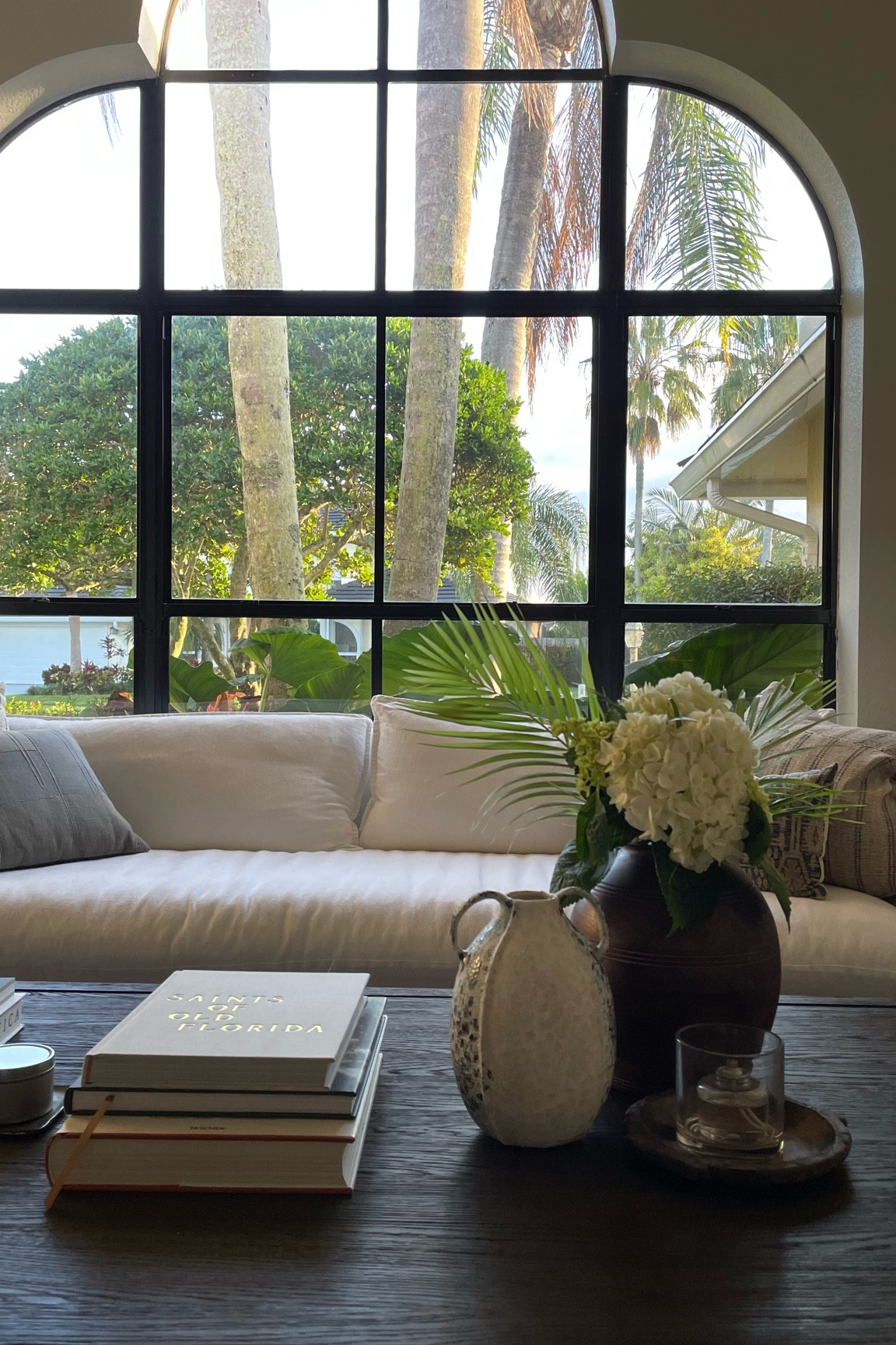 Vase and coffee table decor  in our living room 