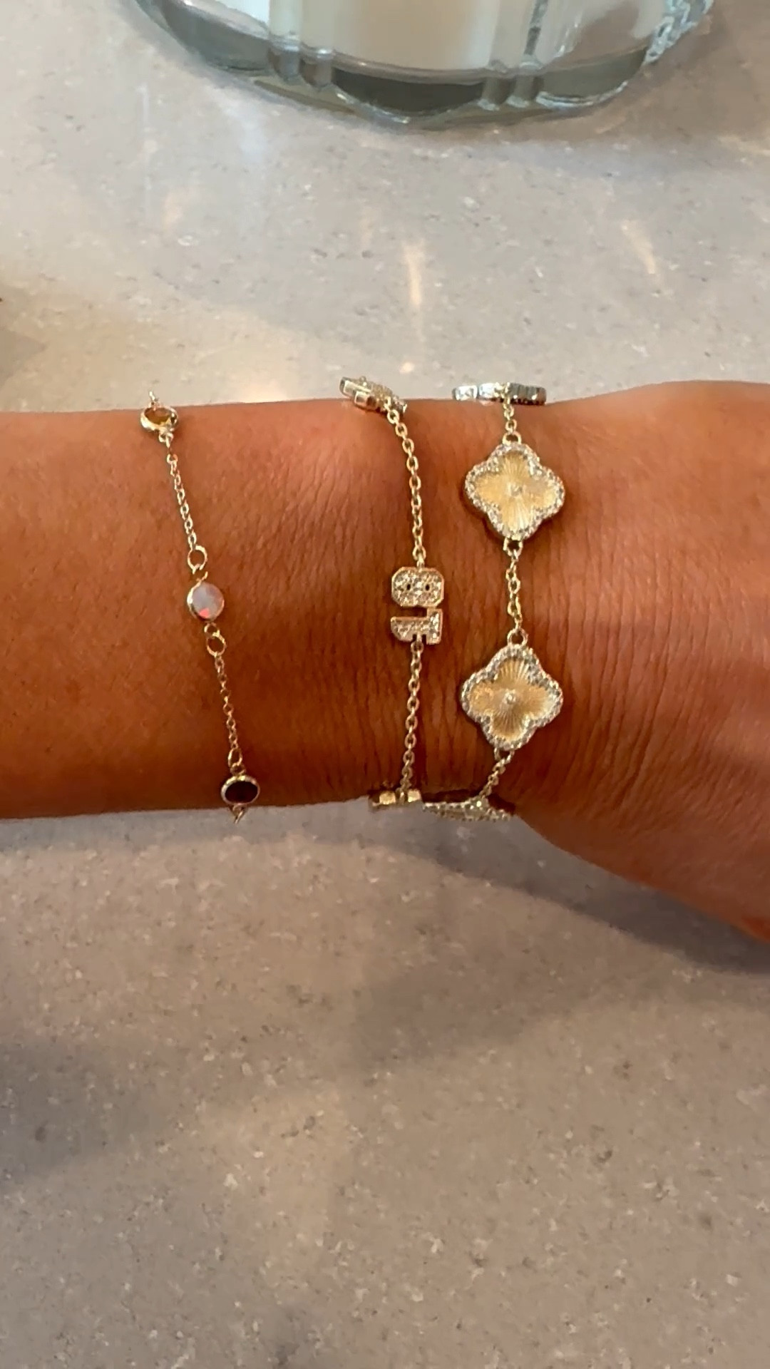 Today’s bracelet situation ✨ All are on sale right now! Top one is Haverhill and is each of my kids birthstones (I linked similar options ), middle is Baublebar and is each of my kids birthdates and bottom is Electric Picks. I’m a lover of some good personalized jewelry ❤️ 

Haverhill, Electric Picks, Baublebar, gold jewelry, gold bracelets, personalized jewelry, gift ideas, Mother’s Day gift, birthday gift, gold accessories, everyday jewelry, new mom gifts 

#LTKmomlife #LTKFindsUnder100 #LTKSaleAlert