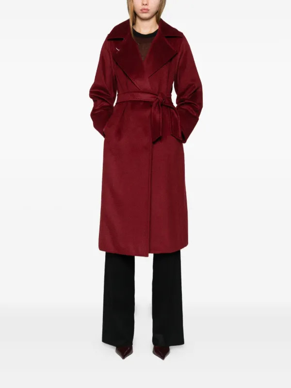 Max Mara notched-lapel Coat  | Red | FARFETCH FR | Farfetch Global