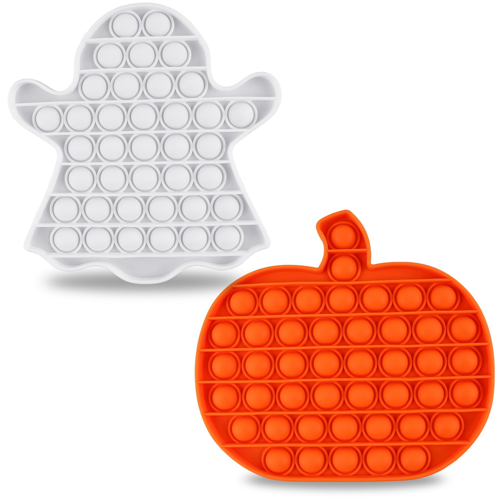 Halloween Fidget Toys, Pumpkin Ghost Silicone Bubble Fidget Toys, Stress Anxiety Relief Push Tool... | Amazon (US)