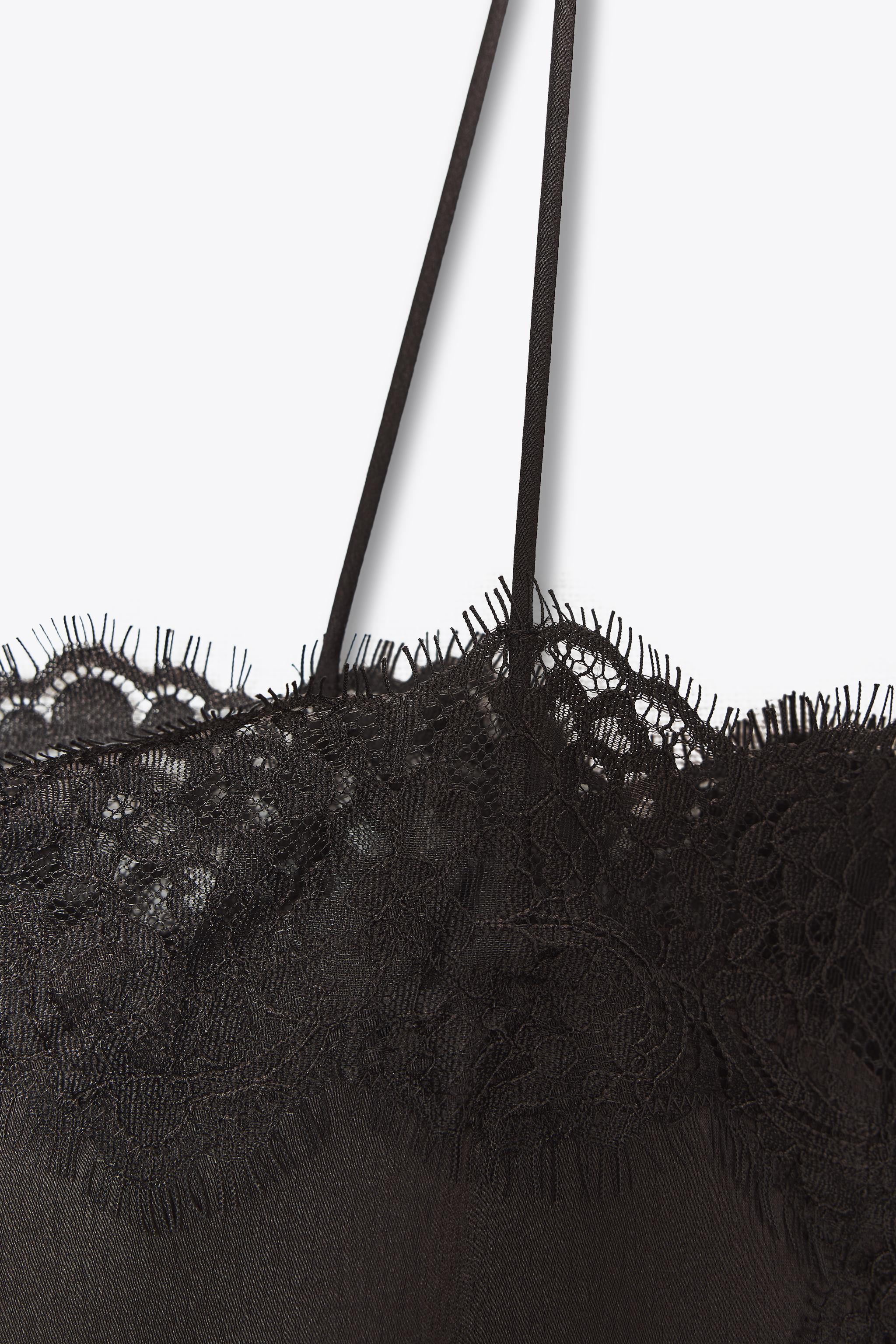 ZW COLLECTION SATIN LACE TOP | Zara AU