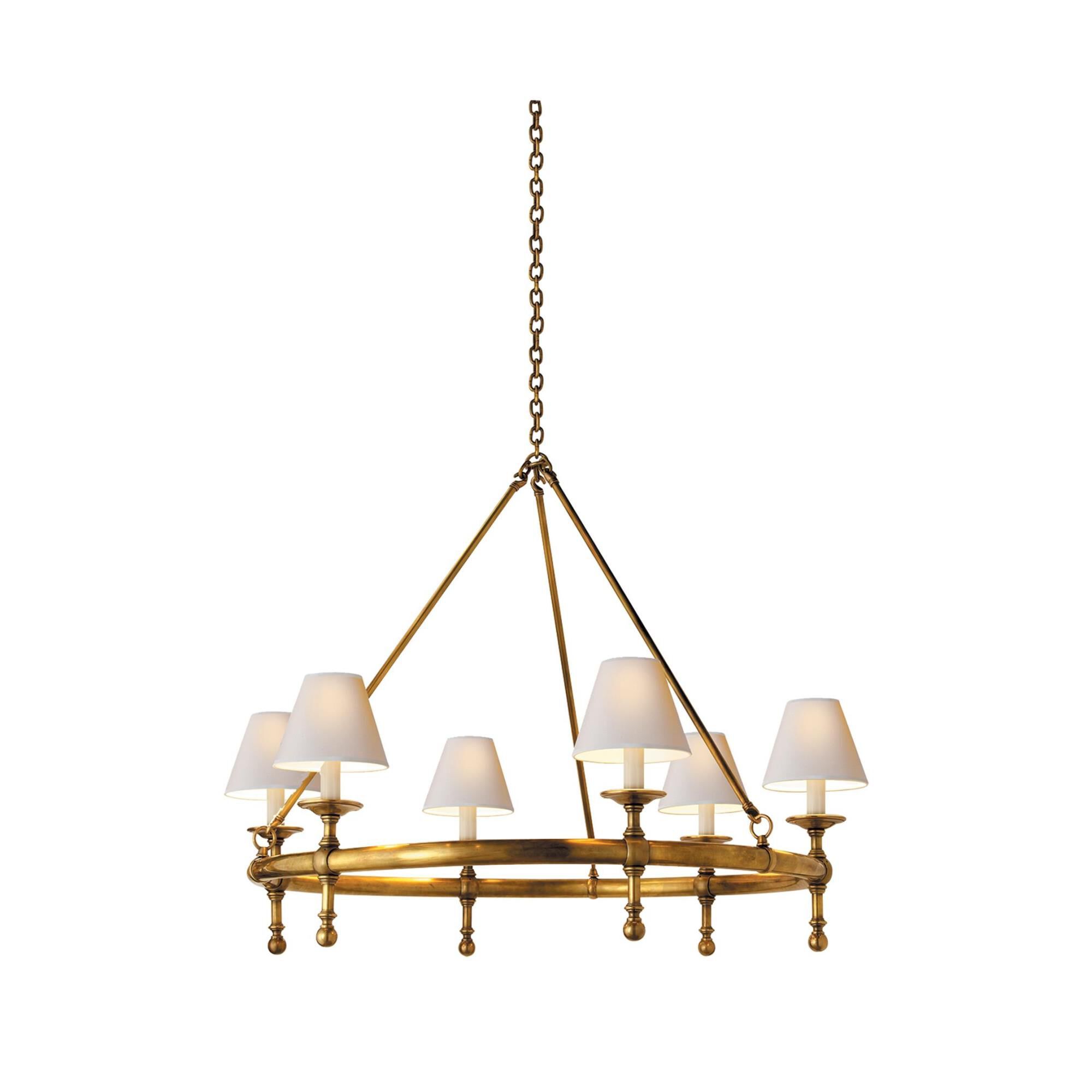 E. F. Chapman Classic 33 Inch 6 Light Chandelier by Visual Comfort and Co. | Capitol Lighting 1800lighting.com