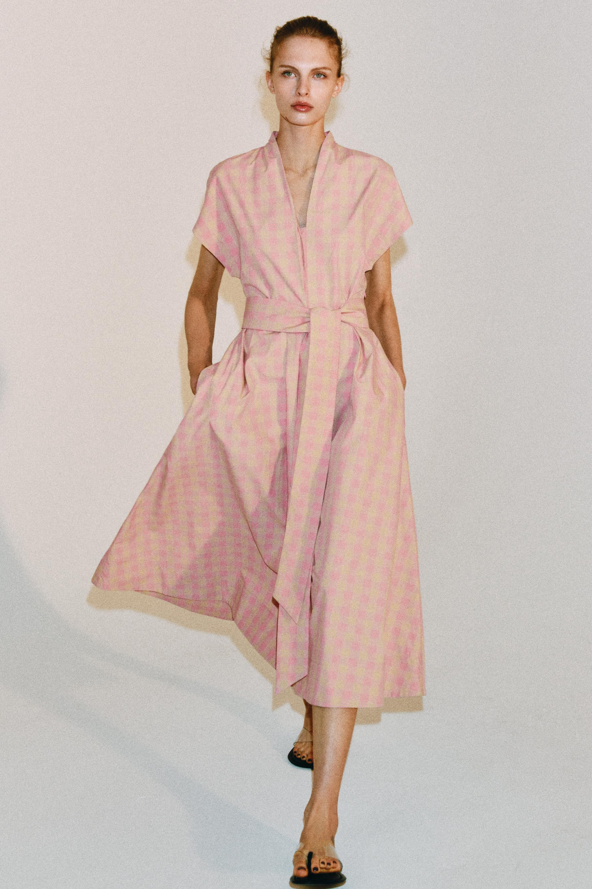 CHECK POPLIN DRESS ZW COLLECTION | Zara US