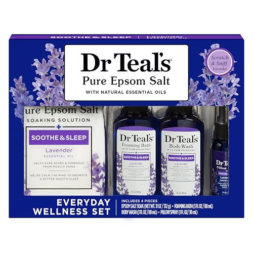 Dr Teal's Holiday Gift Set - Lavender - 4 Piece Bath Sampler, Perfect for Stocking Stuffers | Amazon (US)