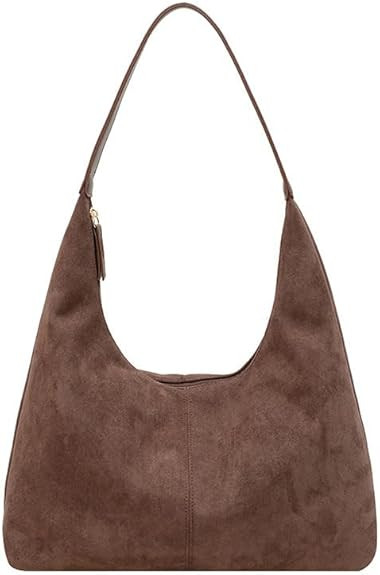 Suede Bags for Women 2024 Brown Suede Bag Suede Purse Suede Tote Bag Hobo Bags for Women | Amazon (US)