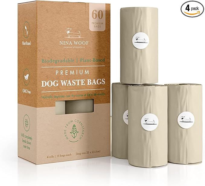 100% Certified Home Compostable and Biodegradable Dog Poop Bags - ASTM D6400 & EN 13432 Compliant... | Amazon (US)