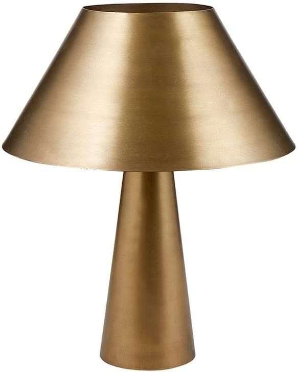 47th & Main Modern Art Deco Metal Shade Table Lamp for Living Room, 15" High, Gold | Amazon (US)
