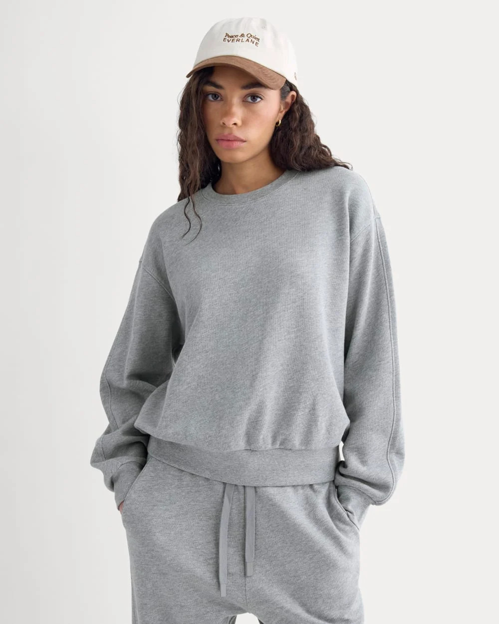Lightweight Terry Blouson Crew | Vintage Heather Grey | Everlane