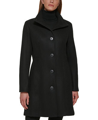 Calvin Klein Womens Petite Walker Coat, Created for Macys - Macy's | Macy's