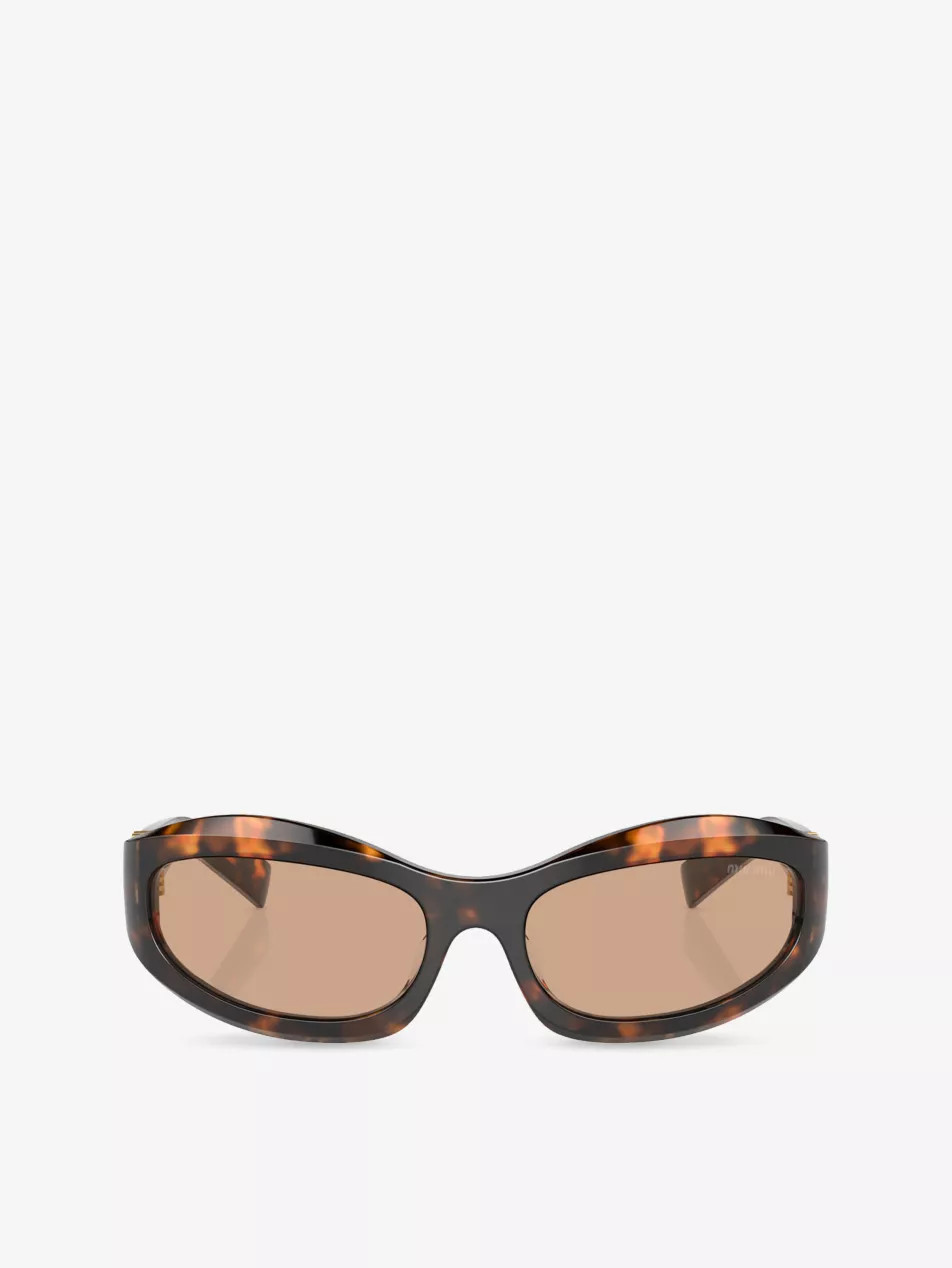 MU 14ZS Irregular-Frame Acetate Sunglasses | Selfridges