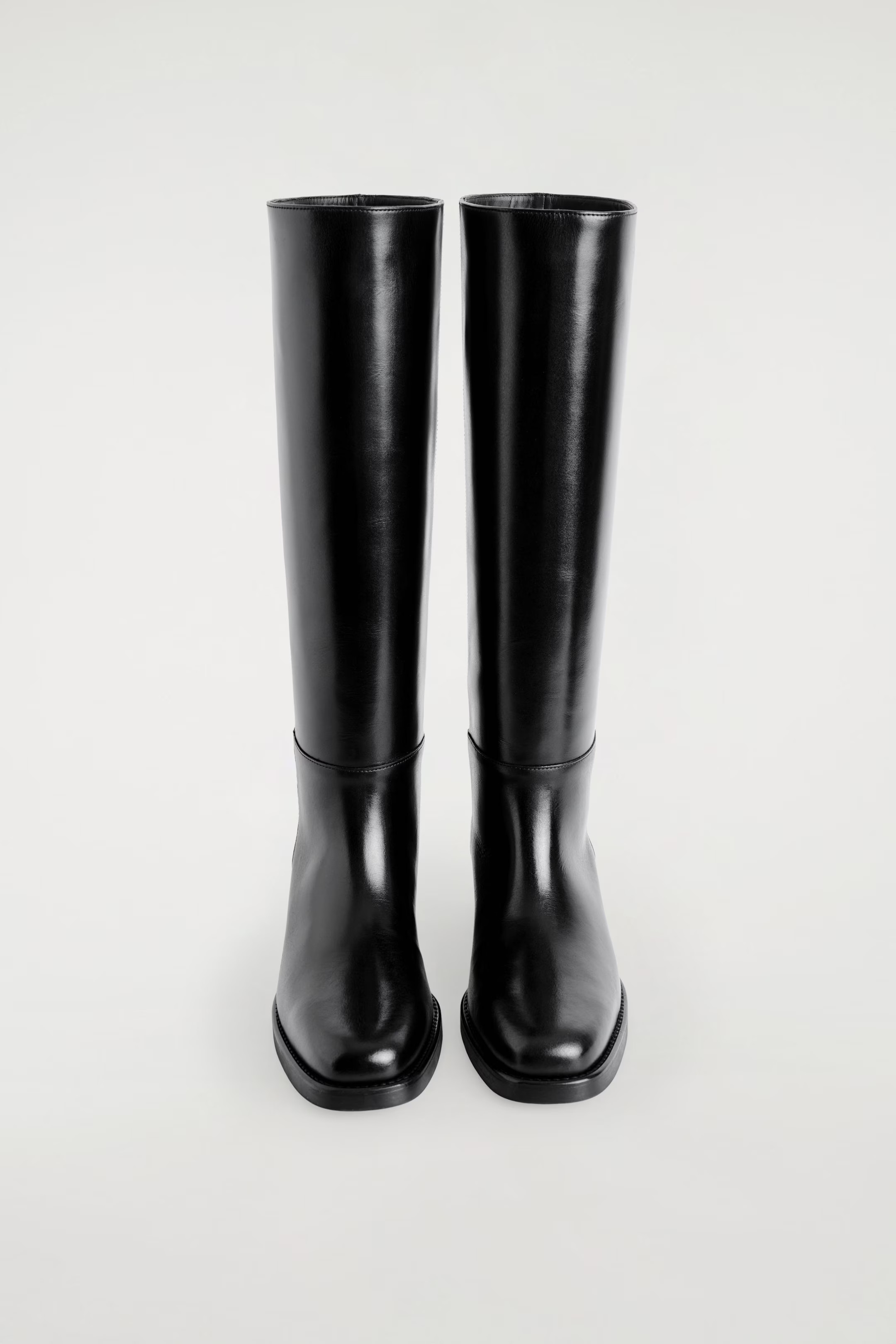 LEATHER KNEE-HIGH BOOTS - BLACK | COS GB | COS UK