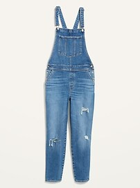O.G. Straight Ripped Jean Overalls for Women | Old Navy (US)