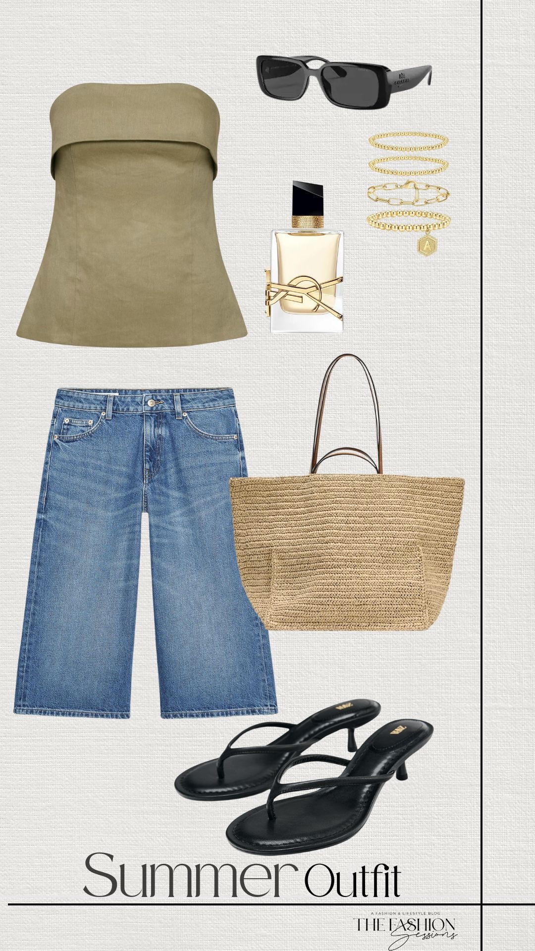 Summer Outfit | Linen Top | Denim Shorts | Kitten Heel Sandal | Woven Tote Bag | YSL Libre Perfume |

#LTKShoeCrush #LTKSummerEdit #LTKStyleTip
