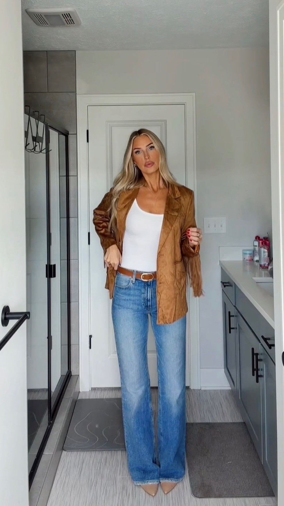 Will be wearing this fit all of fall!! My favorite @Paige jeans paired with this Amazon fringe jacket!

#LTKgrwm #LTKootd #LTKSeasonal