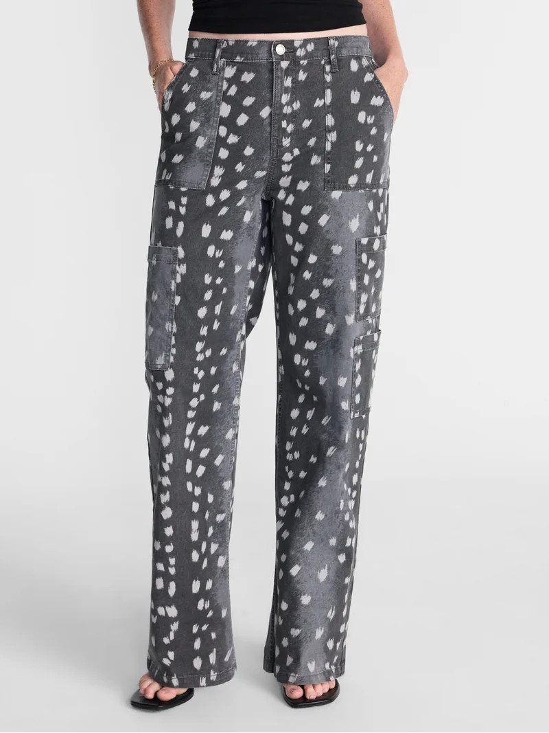 No Boundaries Wide Leg Cargo Pants, 33.5'' Inseam, Women's and Women's Plus XXS-4X | Walmart (US)
