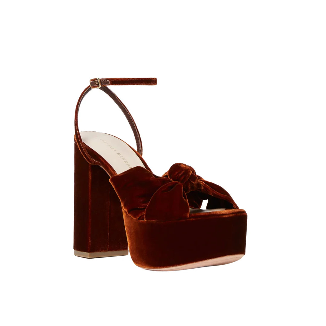 Roz Knot Platform Sandal, Sienna Velvet | The Avenue
