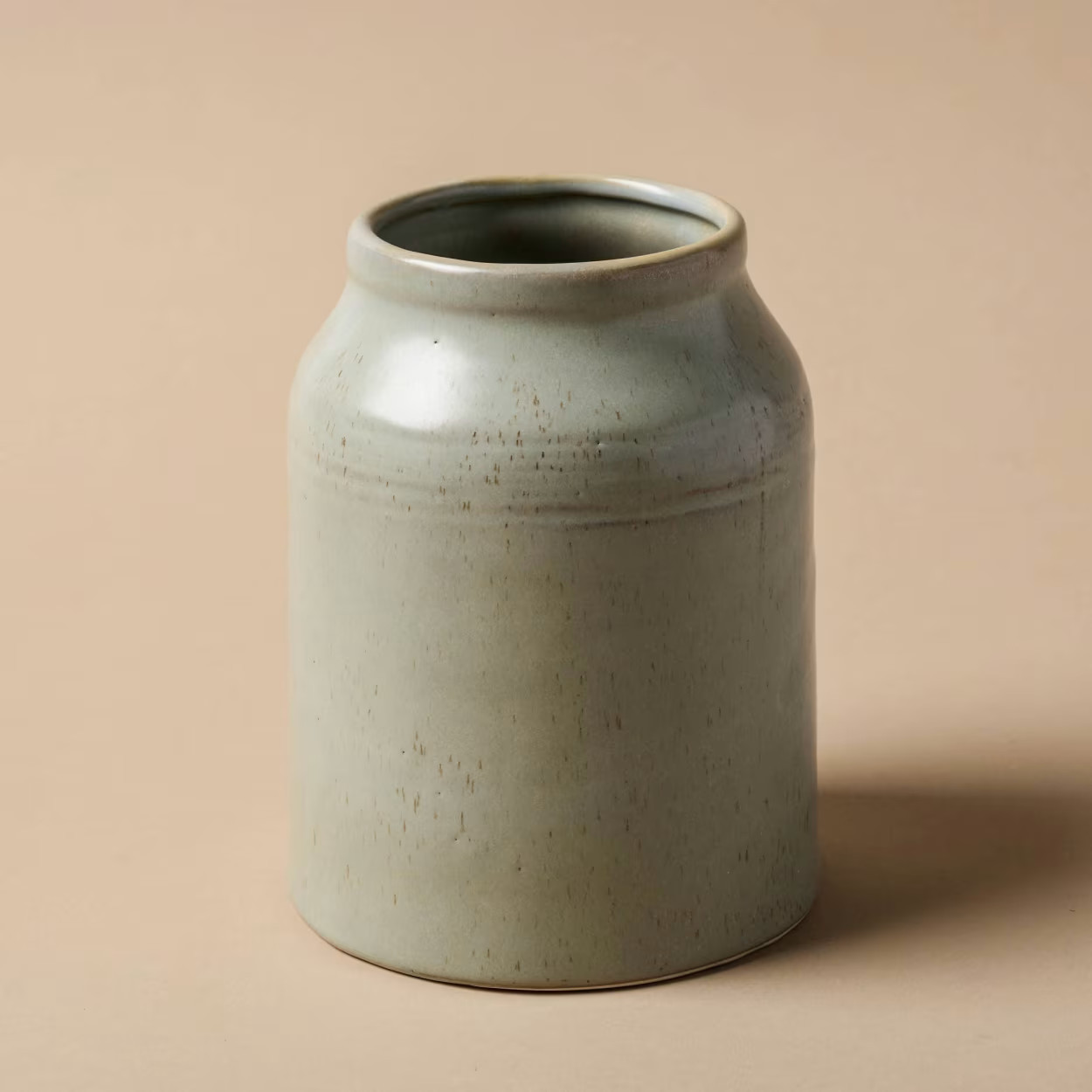 French Grey Embossed Stripe Utensil Holder | Magnolia