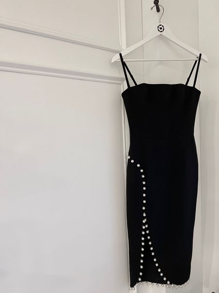 Prettiest pearl trimmed dress from Anthropologie! Great black dress for fall holiday parties or as a wedding guest 

#LTKCon #LTKwedding #LTKstyletip