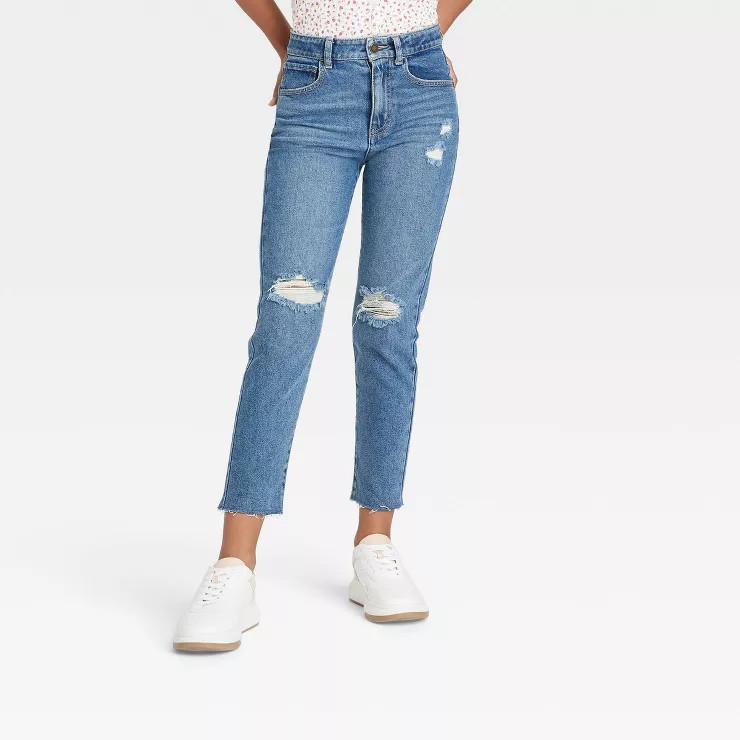 Girls' High-Rise Girlfriend Jeans - art class™ | Target