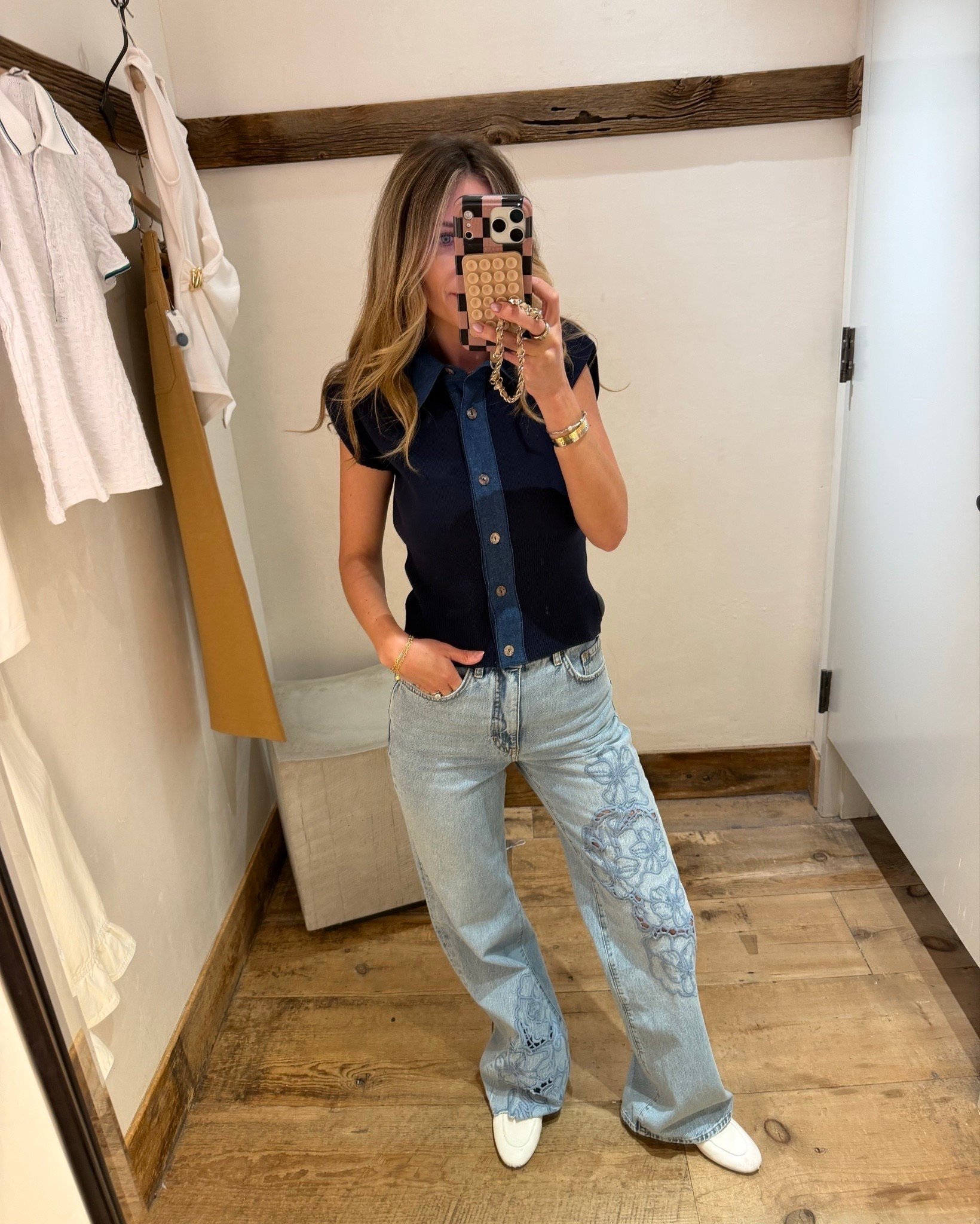 Spring Anthropologie haul! These printed jeans are so cute!! How many printed jeans is too many?! Asking for a friend 🤣

Size 25 jeans 
Size small in top

#LTKootd #LTKOver40 #LTKPetite