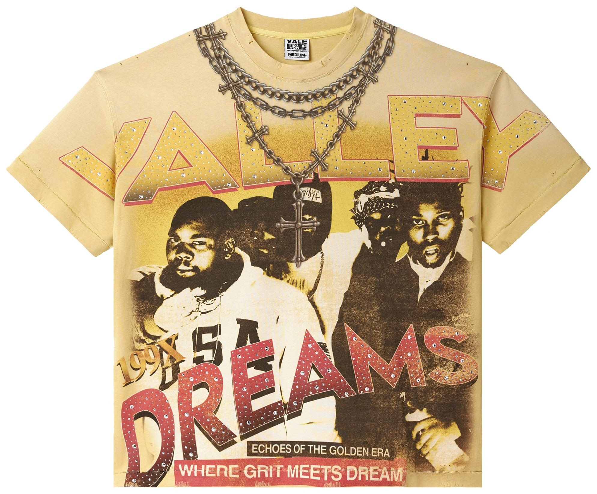 Vale Forever Golden Chambers Bling Tee 'Yellow' | GOAT