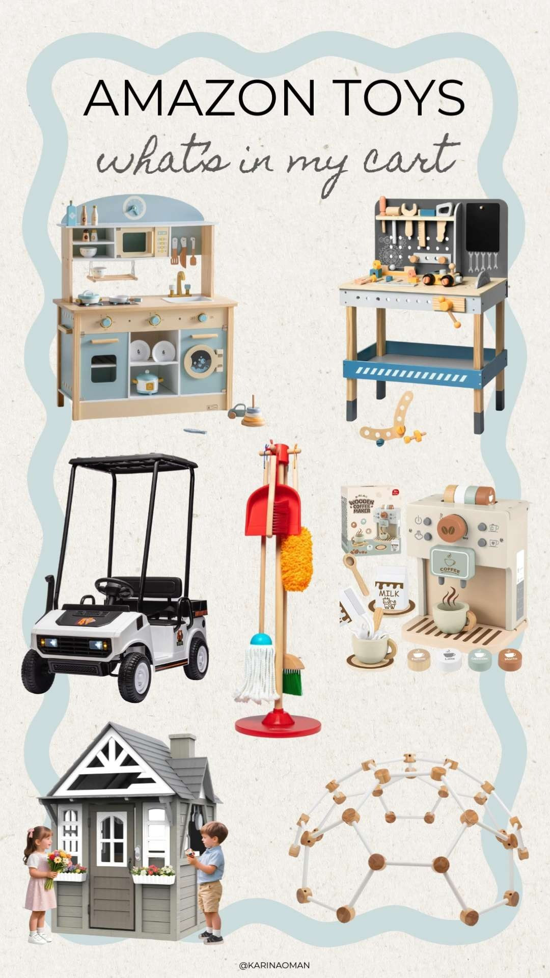 My toddler is almost 18 months and we’re officially in the phase of refreshing toys around the house to match his growing skills and interests 🧸✨ I’m loving more Montessori-inspired toddler toys that encourage movement, pretend play, and independence.

Here’s a roundup of Amazon toddler toys currently in my cart: an indoor climbing gym for burning energy, a wooden tool bench, toy coffee maker/espresso machine, wooden play kitchen, the Melissa & Doug cleaning set, and a ride-on golf cart for indoor and outdoor fun.

All of these are perfect toys for 18-month-olds, great for motor skills, imaginative play, and keeping busy toddlers engaged 🤍 

 #LTKmomlife #LTKKids