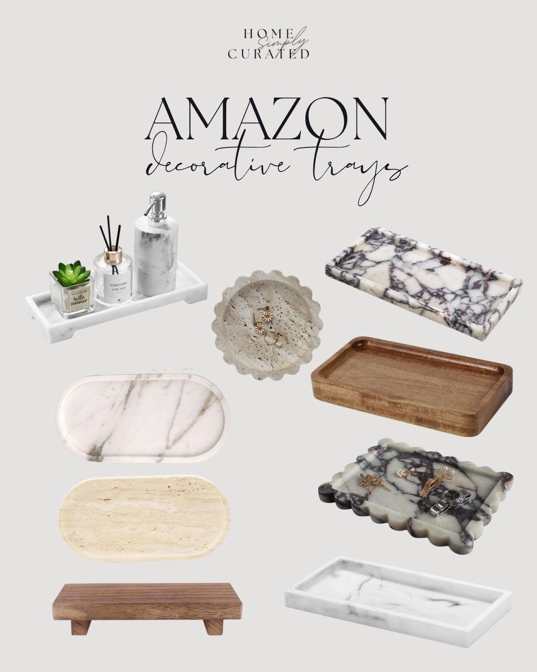 Decorative trays are one of my favorite ways to elevate a space! 🥰  

#amazontrays #decorativetrays #amazonfinds #amazonhome #homedecor #homedesign

 

#LTKFindsUnder100 #LTKFindsUnder50 #LTKHome