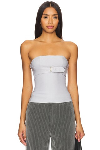 superdown Capri Strapless Top in Grey from Revolve.com | Revolve Clothing (Global)