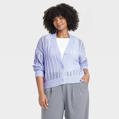 Women's Openwork Cardigan - A New Day™ | Target