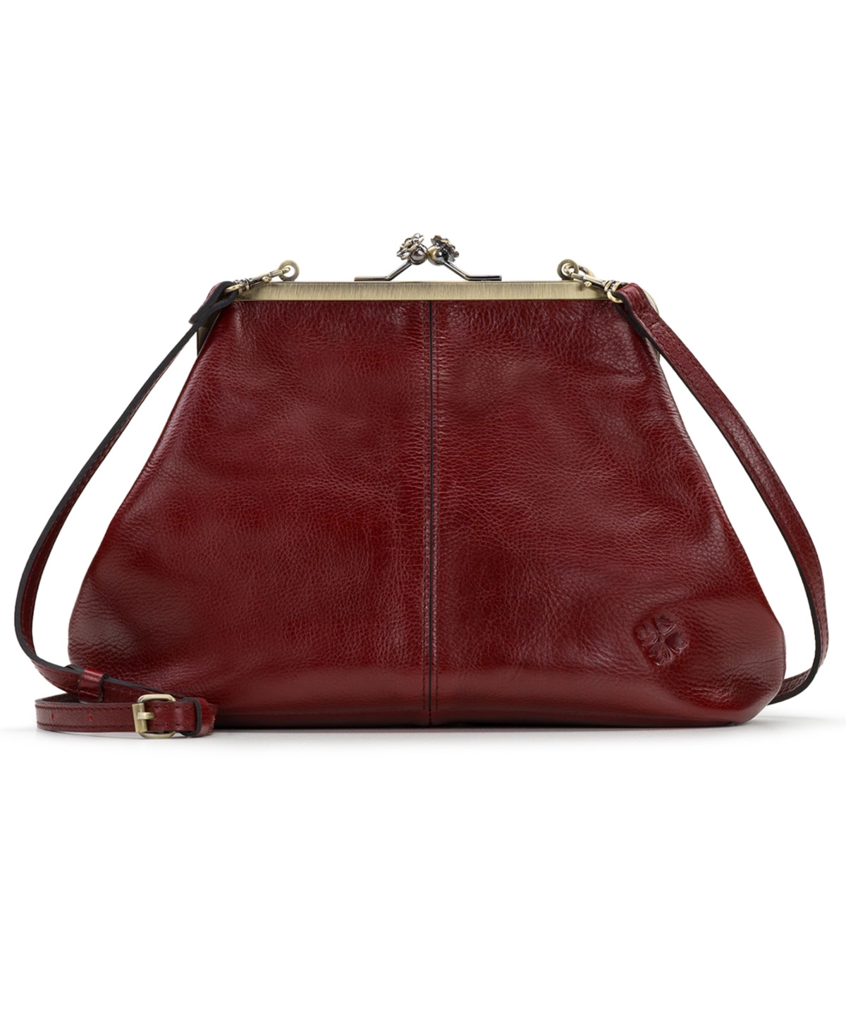 Patricia Nash Medium Sofia Kisslock Leather Bag - Oxblood | Macy's