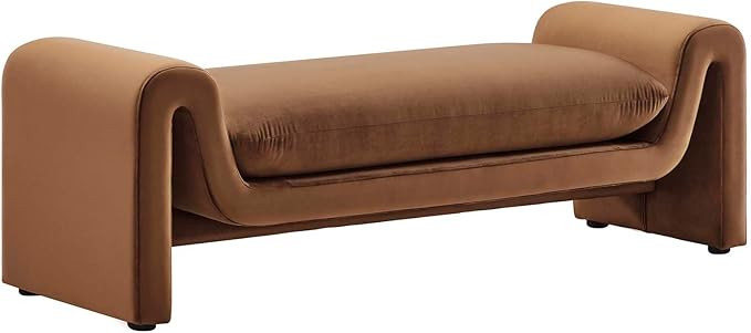 Modway EEI-6380-BRN Waverly Performance Velvet Bench, Brown | Amazon (US)