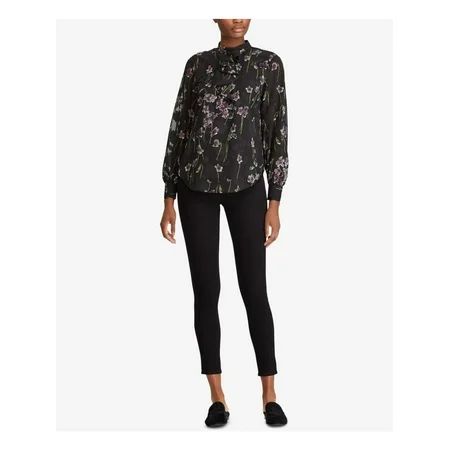 RALPH LAUREN Womens Black Floral Blouse Top Size: 8 | Walmart (US)