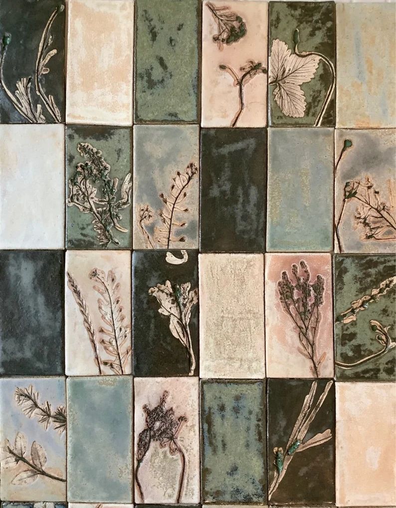 Tile and Decor Set 'secret Garden XXV', Handmade Wall Tiles, Wall Tiles,backsplash - Etsy | Etsy (US)