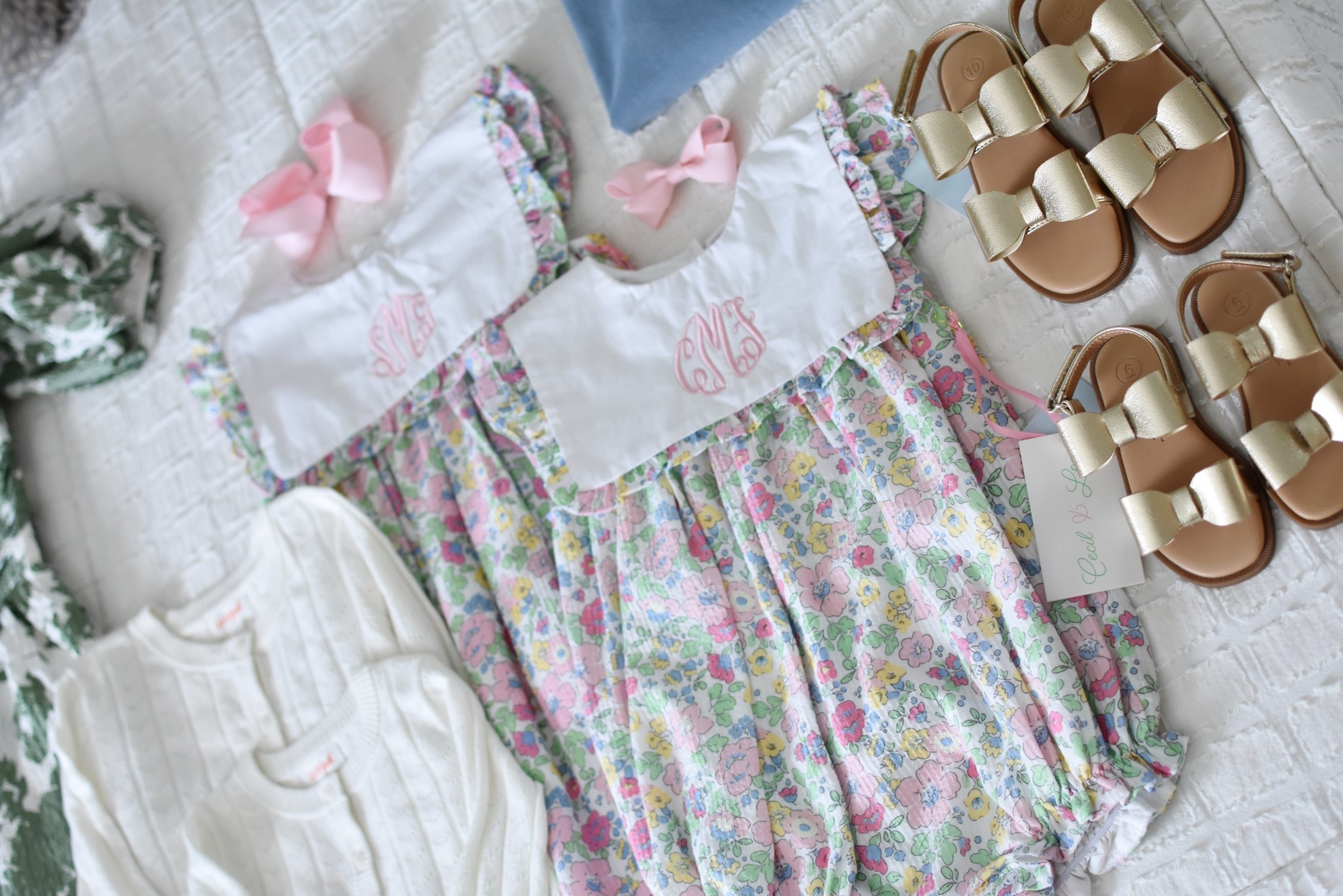 Our Easter outfits are all laid out! I can’t wait to gather at church and family lunch together. 

My daughters’ outfits are from Cecil and Lou. Everything else I linked!!