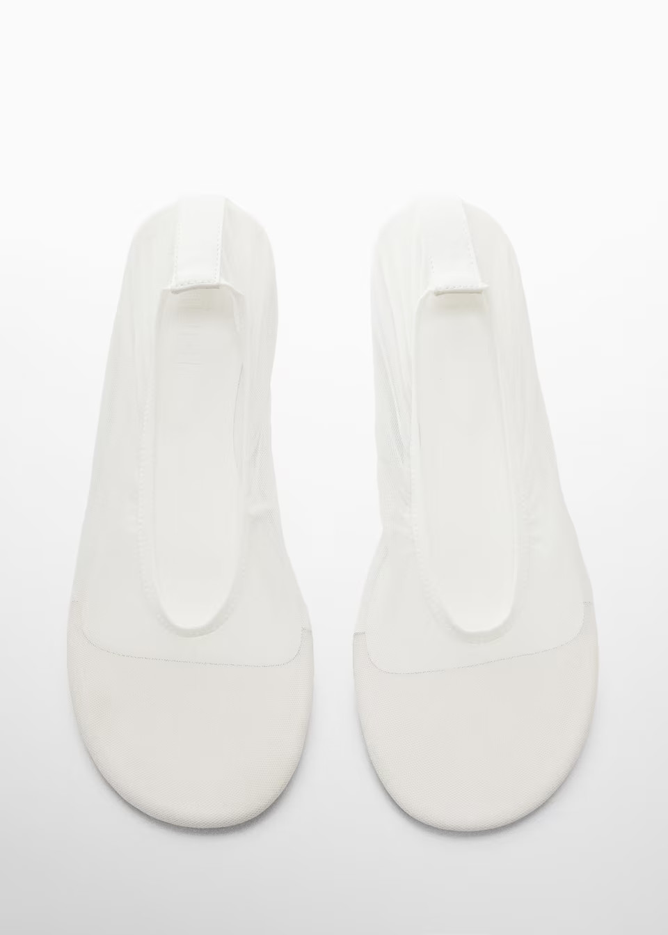 Semi-transparent mesh ballerinas -  Women | Mango USA | MANGO (US)