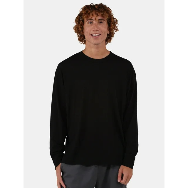 No Boundaries Men's & Big Men's Oversized Long Sleeve Tee Shirt, Sizes XS-5XL | Walmart (US)