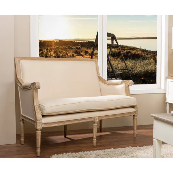 Donnell 47.25'' Chenille Recessed Arm Loveseat | Wayfair North America