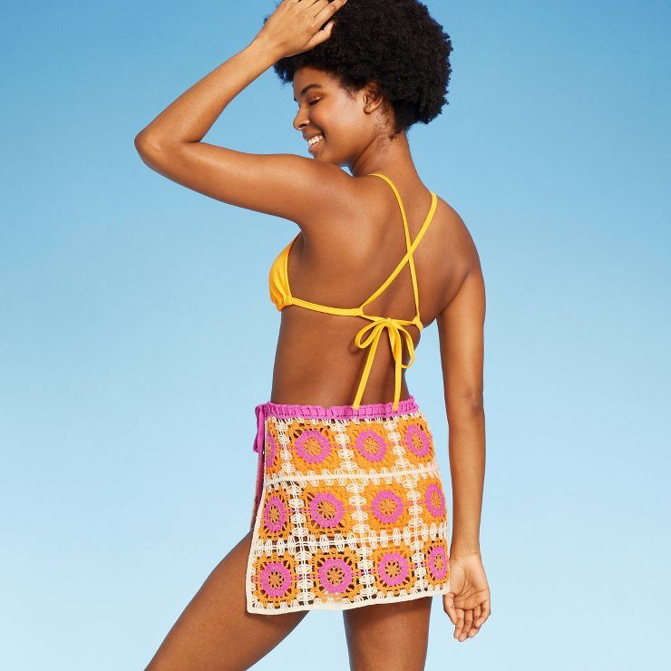 Women's Crochet Cover Up Skirt - Wild Fable™ Orange | Target