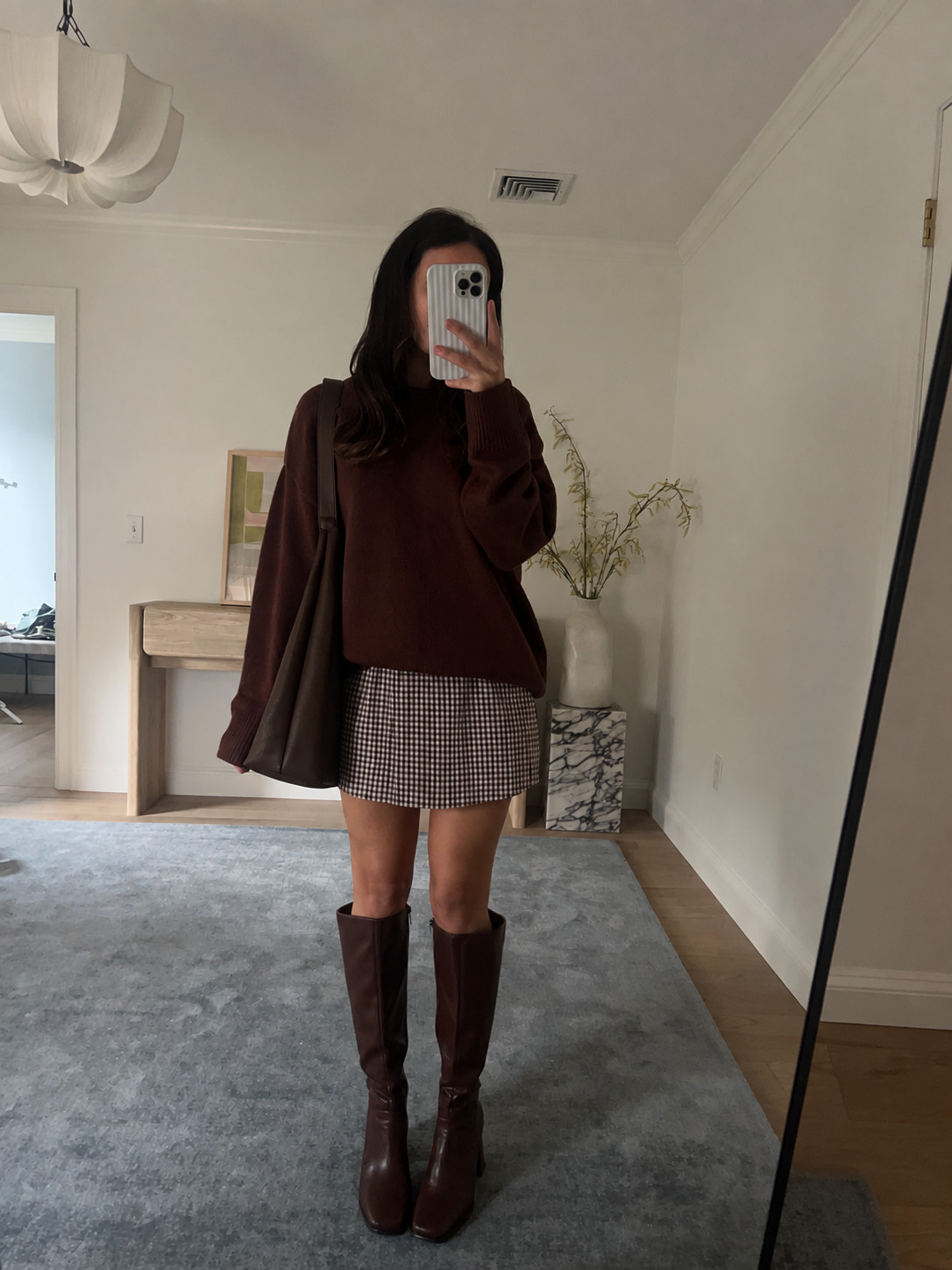 Fall outfit! sweater in S, boots tts, skort in S 

 #LTKSeasonal