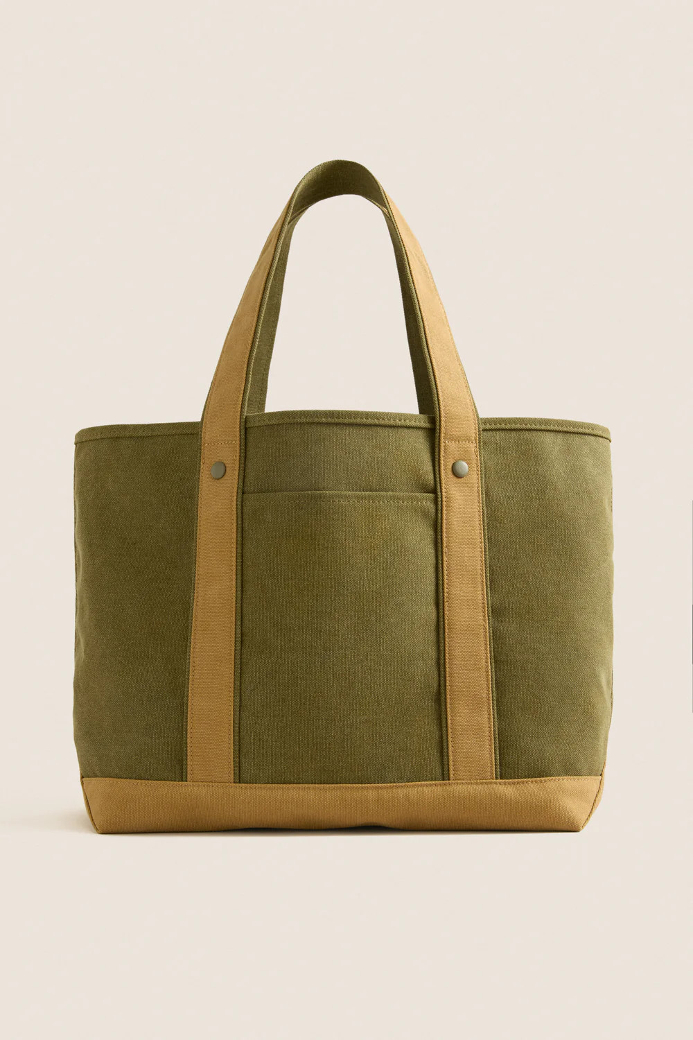 Large Olive Heritage Canvas Tote | Tuckernuck (US)