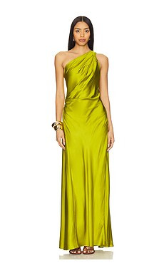 A.L.C. Aster Gown in Green Amber from Revolve.com | Revolve Clothing (Global)