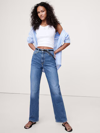 High-Rise Straight Ankle Jean | Banana Republic (US)