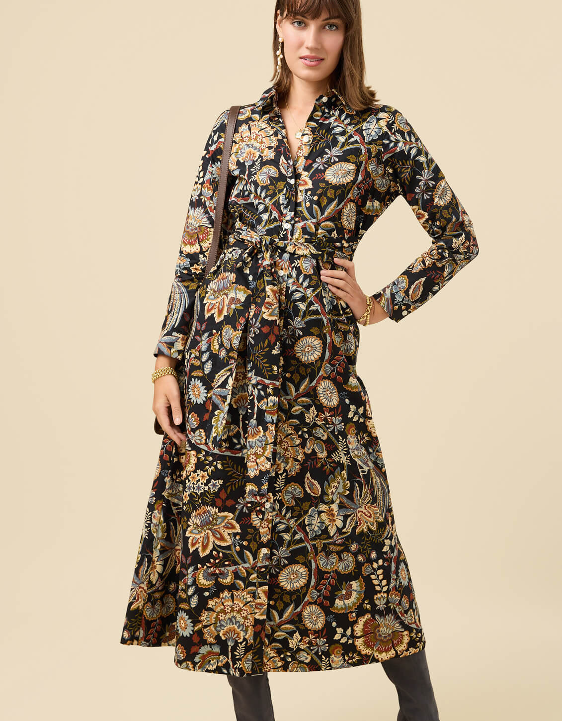 Marianne Shirt Dress Guerard Estate Bird | Spartina 449