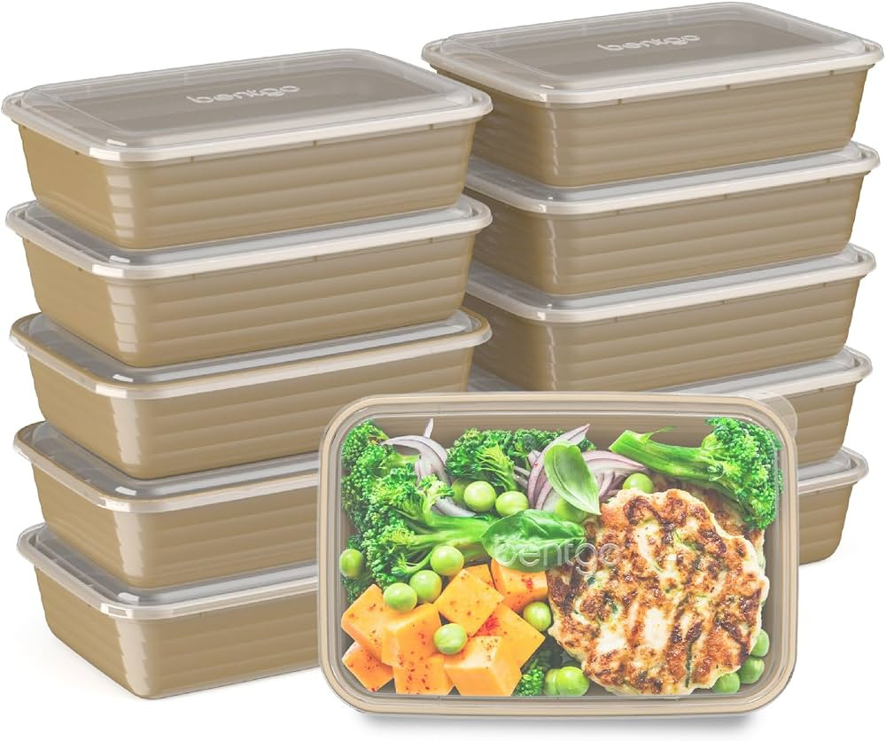 Bentgo® 20-Piece Lightweight, Durable, Reusable BPA-Free 1-Compartment Containers - Microwave, F... | Amazon (US)